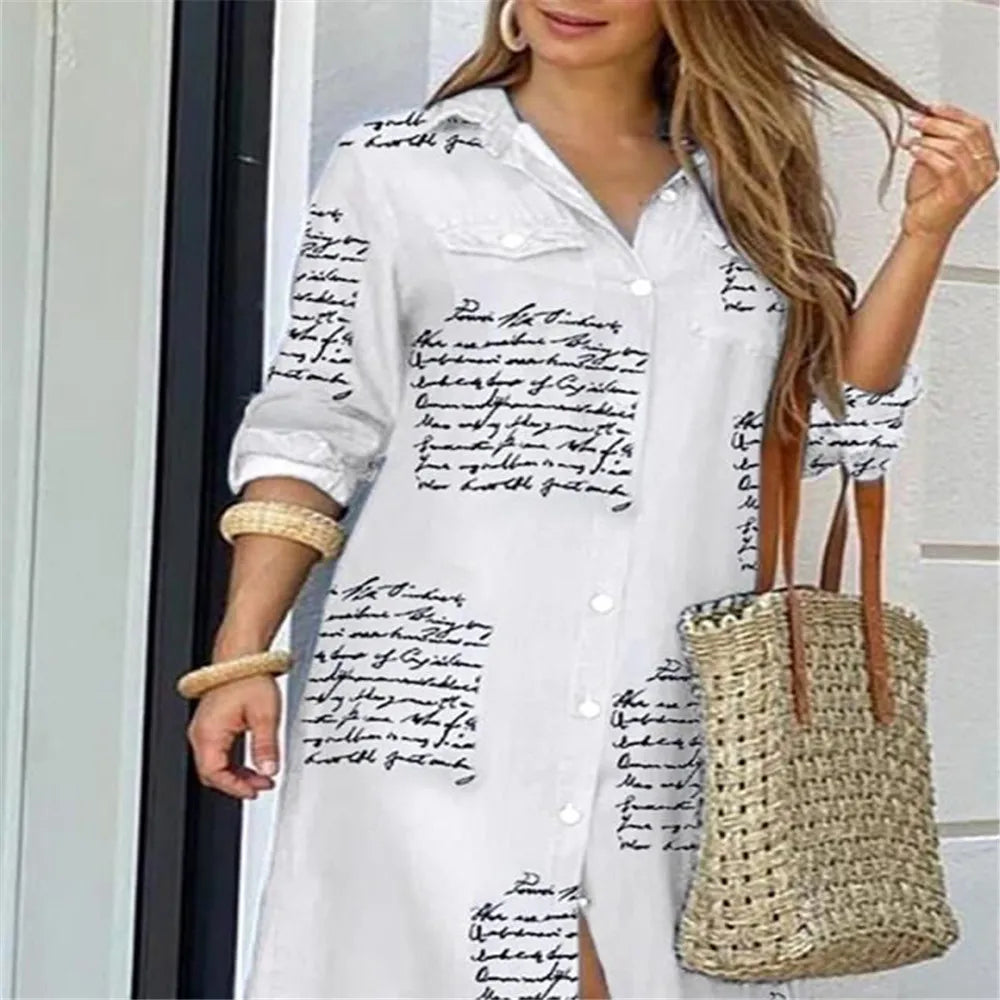 Autumn Shirt Long Dress