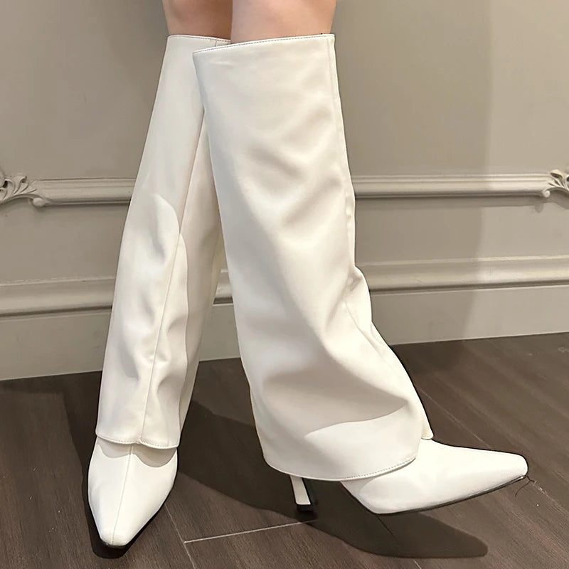 Knee High Boots Female Footwear New Shoes 2024