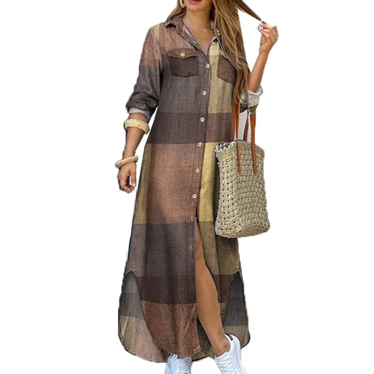 Autumn Shirt Long Dress