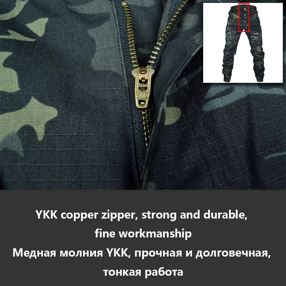 Mens Camouflage Joggers Outdoor Cargo Pants