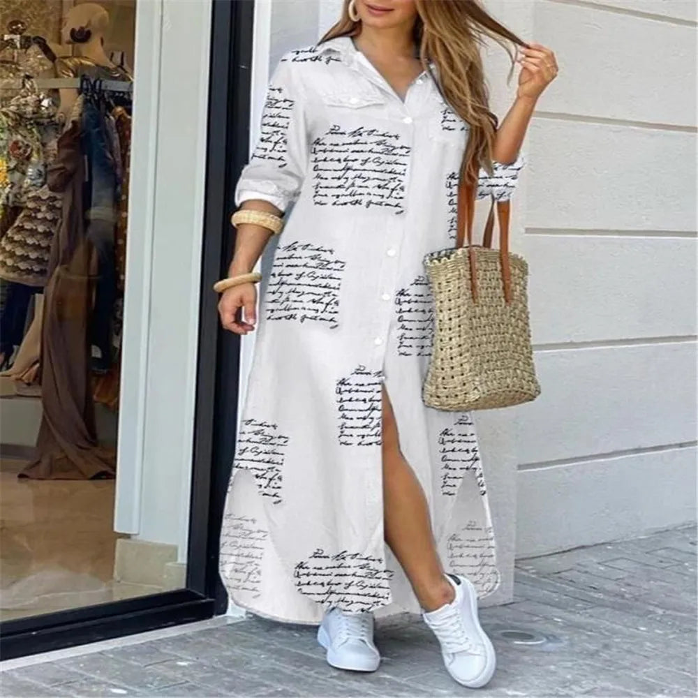 Autumn Shirt Long Dress