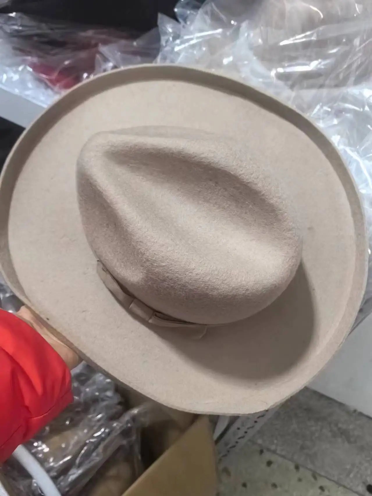 New French style pure wool top hat beige wool Fedora hat nonieezjewelry