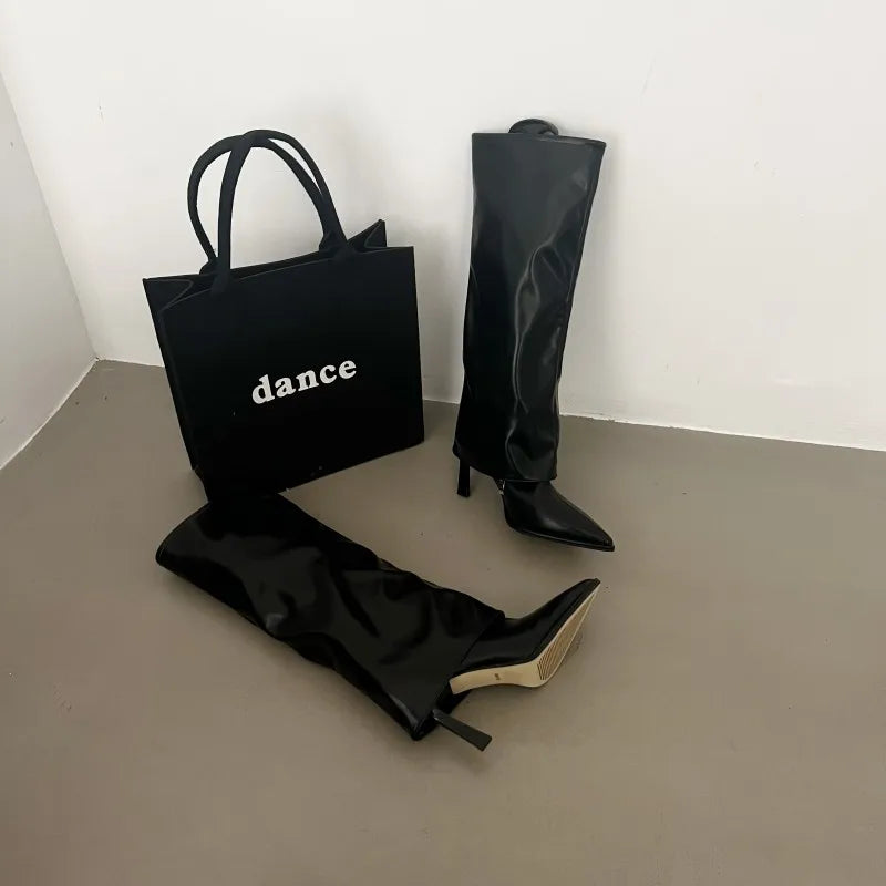 Knee High Boots Female Footwear New Shoes 2024