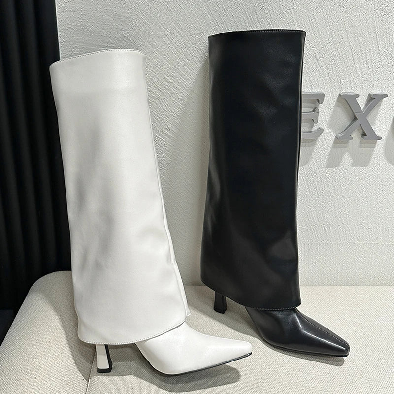 Knee High Boots Female Footwear New Shoes 2024