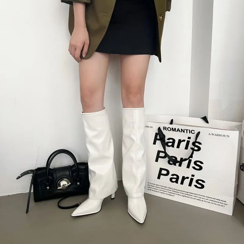 Knee High Boots Female Footwear New Shoes 2024