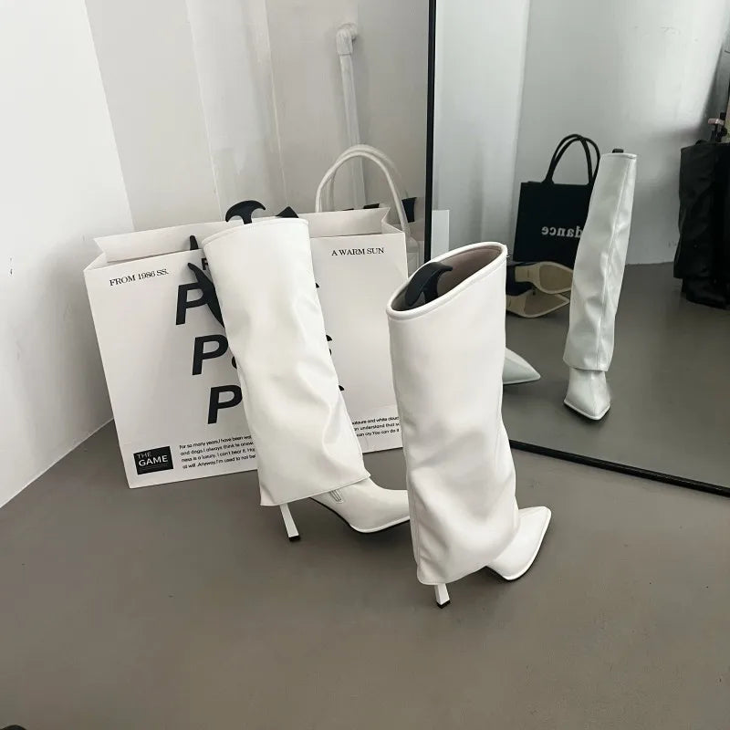 Knee High Boots Female Footwear New Shoes 2024