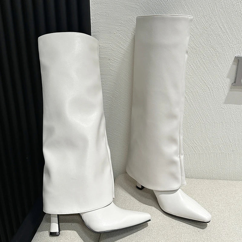 Knee High Boots Female Footwear New Shoes 2024