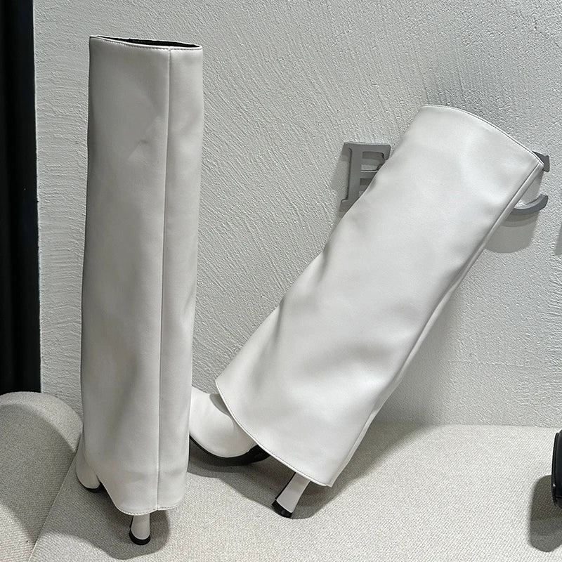 Knee High Boots Female Footwear New Shoes 2024