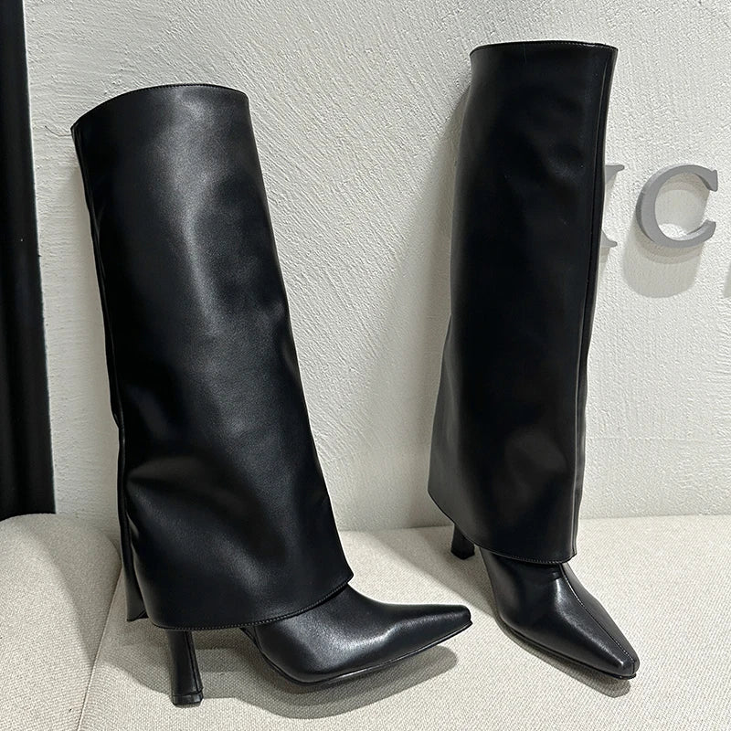 Knee High Boots Female Footwear New Shoes 2024