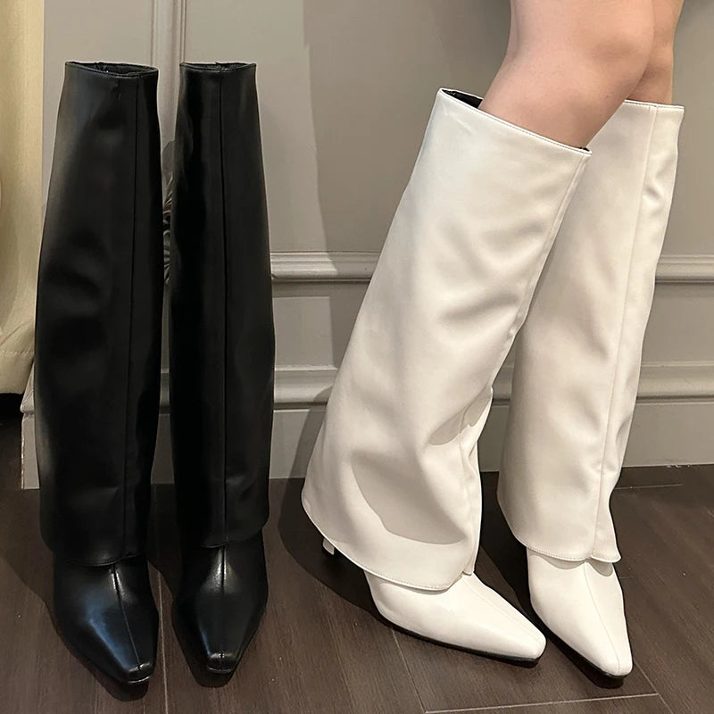 Knee High Boots Female Footwear New Shoes 2024