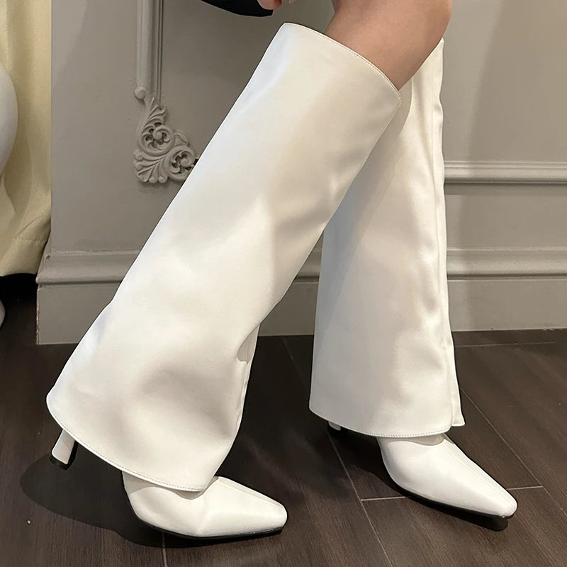 Knee High Boots Female Footwear New Shoes 2024