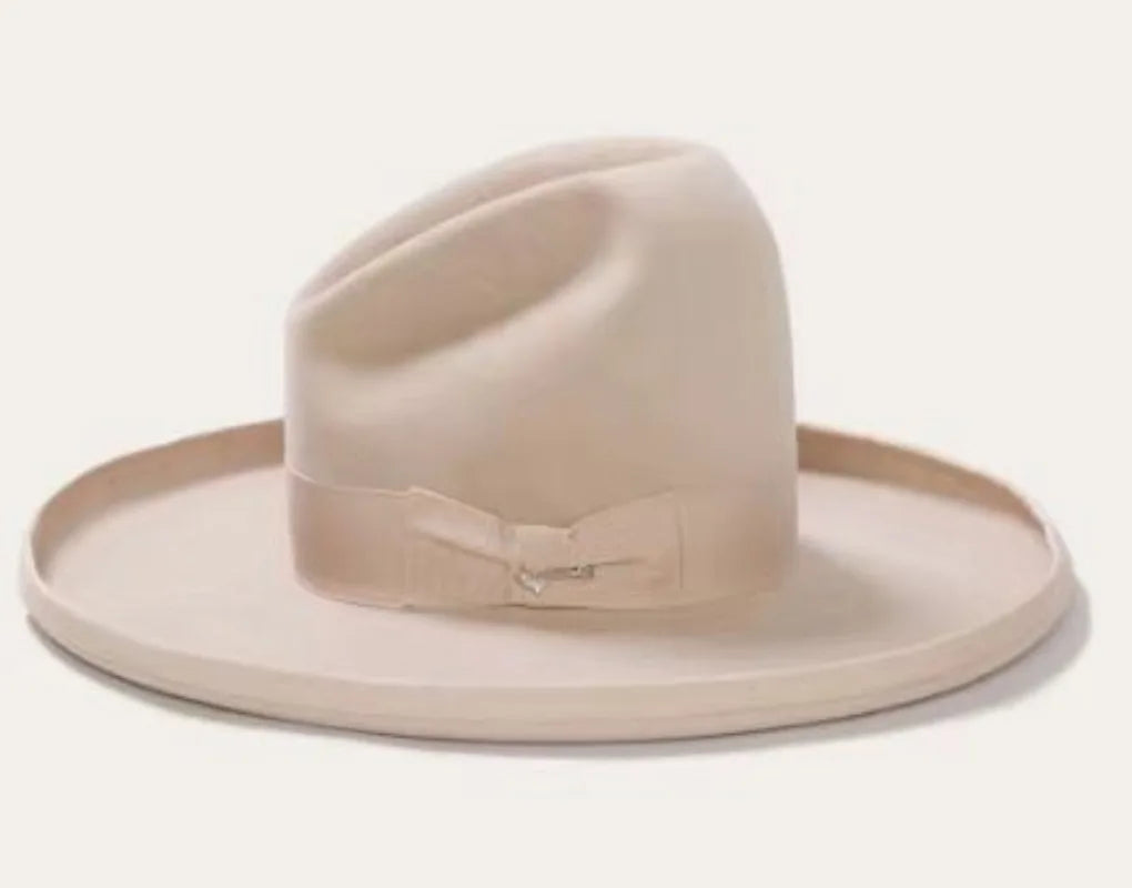 New French style pure wool top hat beige wool Fedora hat