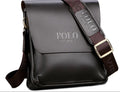 Mens luxury vintage Messenger Bag PU Leather polo cross travel bag