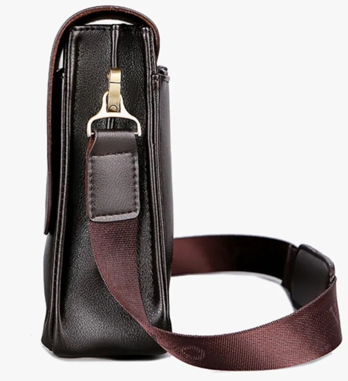 Mens luxury vintage Messenger Bag PU Leather polo cross travel bag