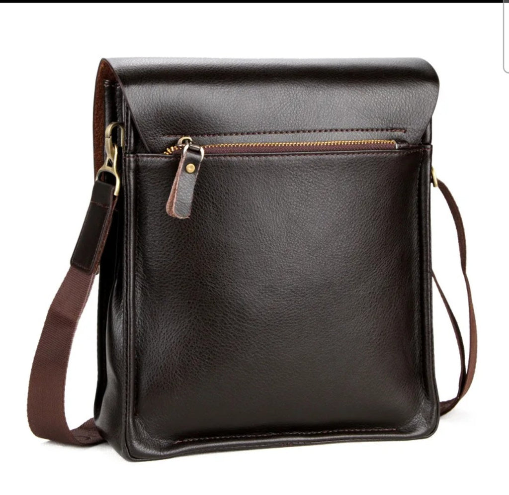 Mens luxury vintage Messenger Bag PU Leather polo cross travel bag